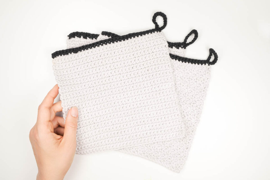single crochet dishcloth