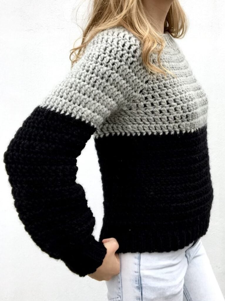 chunky crochet sweater pattern free