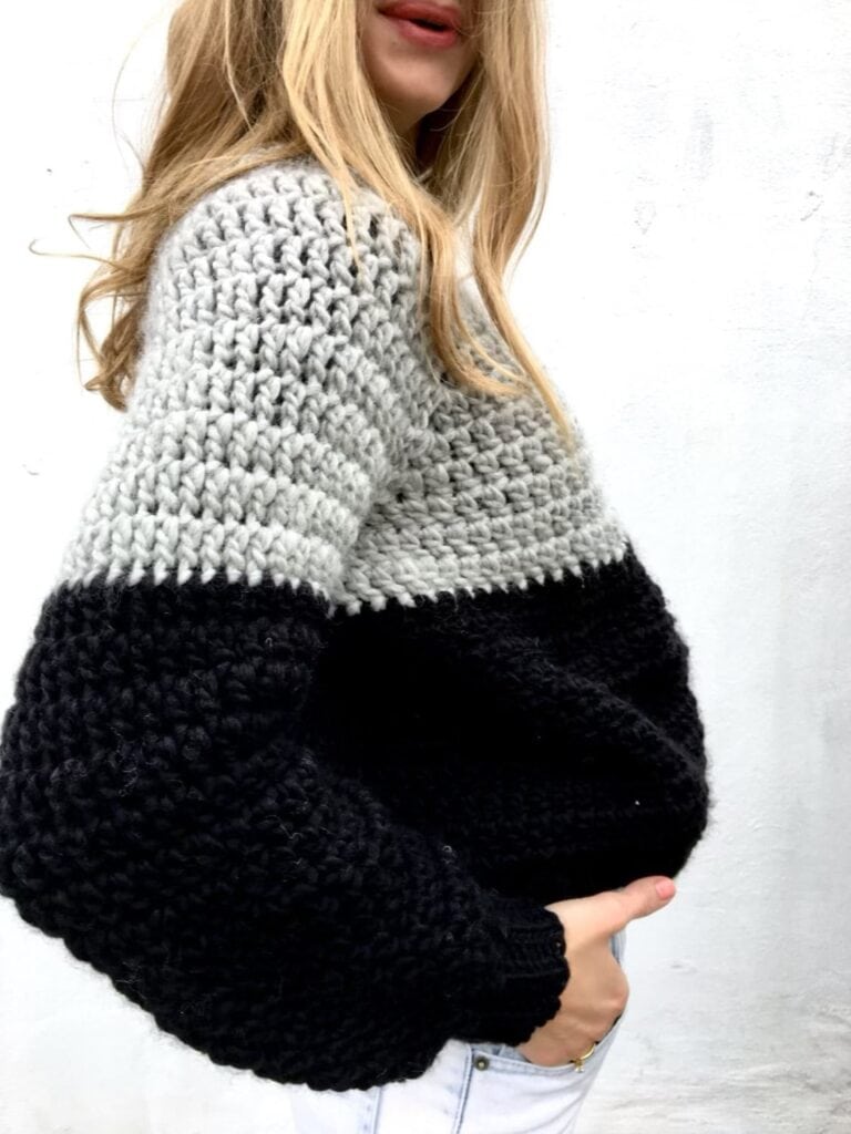 top down crochet sweater free pattern