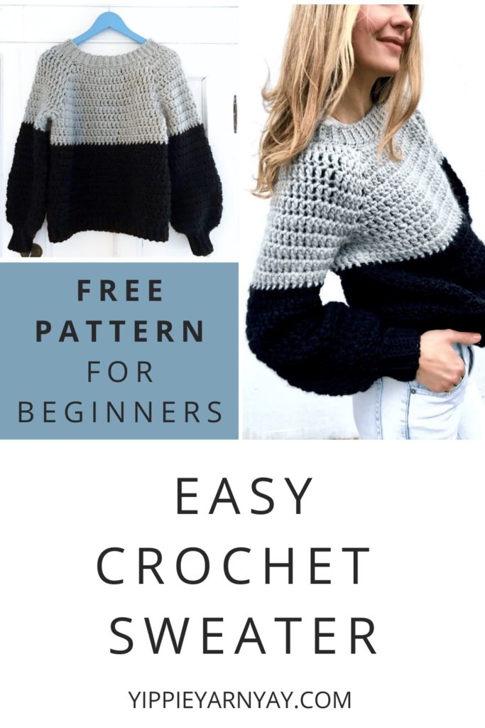 easy crochet pullover sweater