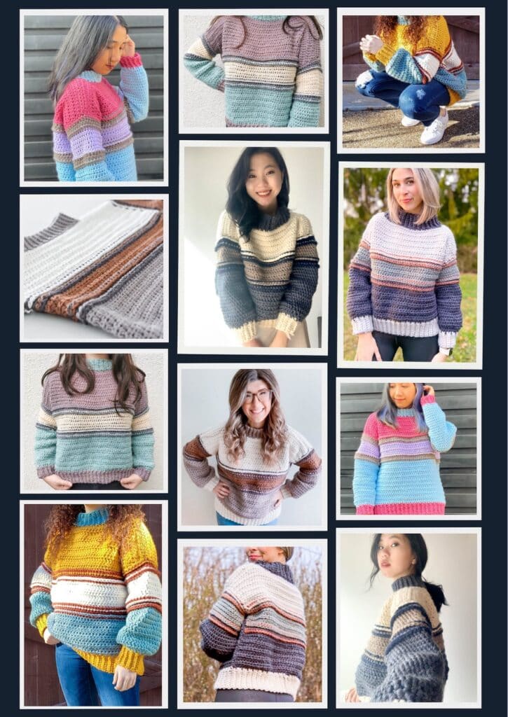 chunky crochet sweater