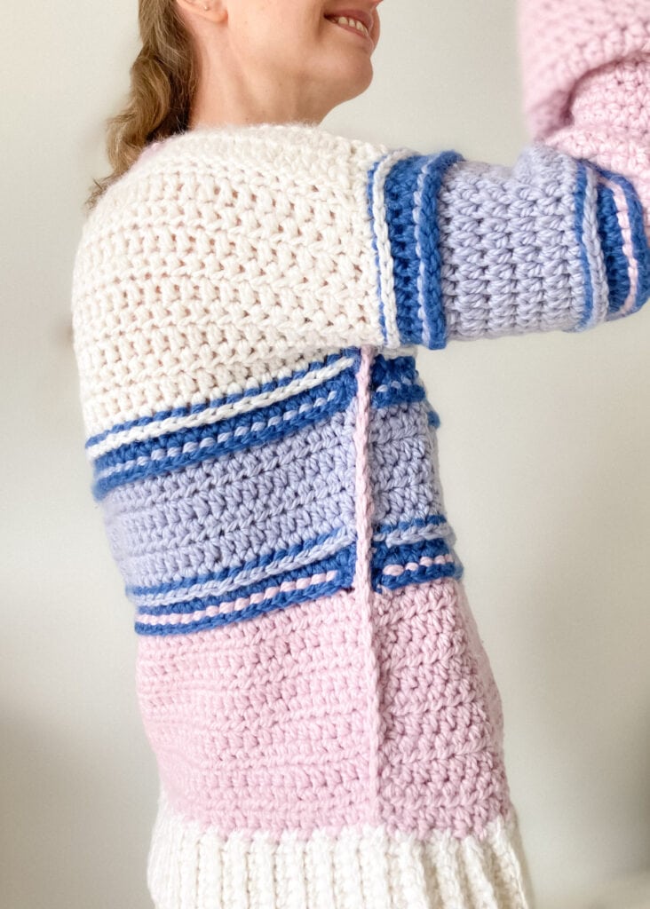 chunky crochet sweater