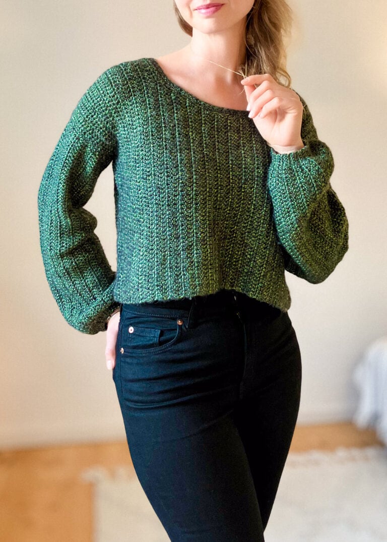 Easy Crochet Crop Sweater